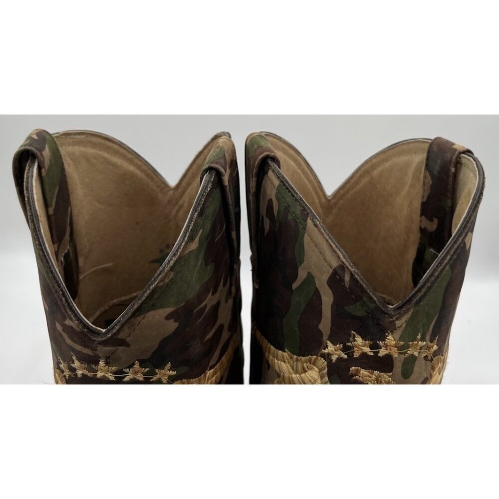 El General Camouflage Pointed Toe Western Cowboy Boots Size 25.5 Mexico / 6.5 US - Picture 11 of 14
